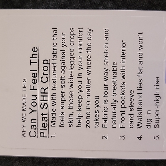 NWT Lululemon Pants Can You Feel the Pleat SHR Crop Women HBLK/BLK - Picture 8 of 11